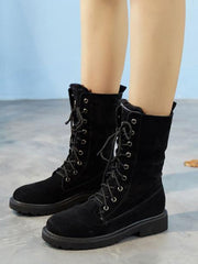 Botas de nieve suaves y de felpa sólida de moda