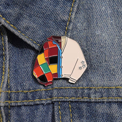 Pines personalizados estilo chaqueta patchwork