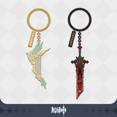 Llavero de metal de la serie Genshin Cast