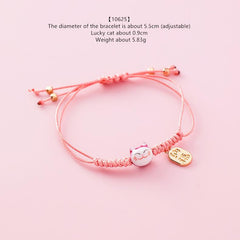 Bonita pulsera de cerámica con forma de gato