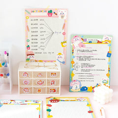 Linda serie de invitaciones con cuadrícula de notas