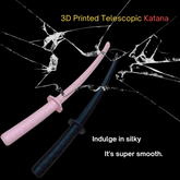 Juguete Katana telescópico impreso en 3D