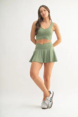 Ruched Front Active Tank
