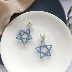 Pendientes de estrella de cinco puntas