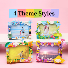 Adorno de marco de fotos con bloques de construcción DIY