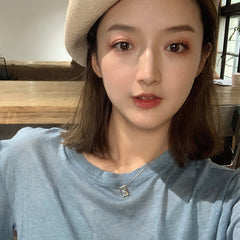 Cadena de clavícula de plata con sobre