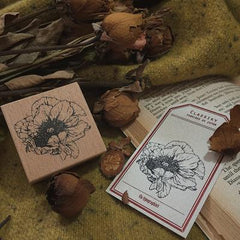 Stempel der Herbstschattenblumen-Serie