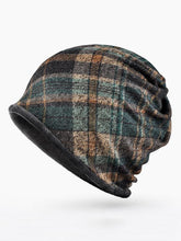 Plaid Man Plush Winter Hood