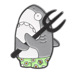 Cartoon Shark Emoticon Pins
