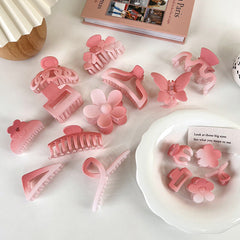 Pinza de agarre con degradado de flor de cerezo rosa esmerilado