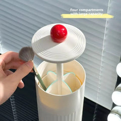 Automatic Pop-Up Cylindrical Makeup Brush Organizer