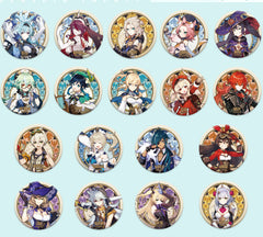 Blechabzeichen mit Mond-City-Motiv