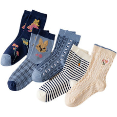 Süße Vintage bestickte Socken