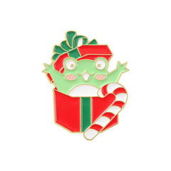 Pins navideños de la serie "Ranitas lindas"