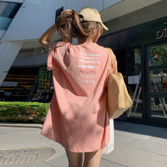 Camiseta rosa de verano con sonrisa