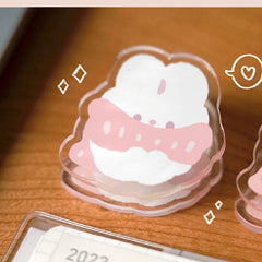 Süße Acrylclips der Winterserie