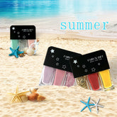 Esmalte de uñas tricolor con purpurina