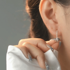 Pendientes de plata 925 con letras brillantes, oferta especial