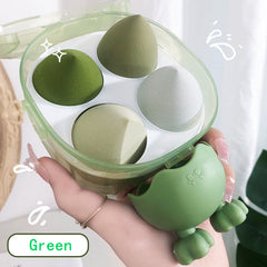 Juego de borlas para polvos con forma de huevo Bear Beauty