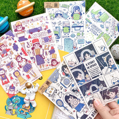 Gulu Po Po Space Exploration Sticker