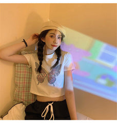 Linda camiseta de mariposa