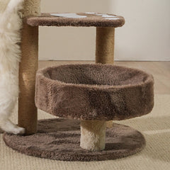 Árbol para gatos con forma de bola de pelo en forma de pata