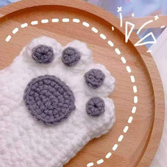 Kawaii Plush Half Finger Cat Claw Gloves