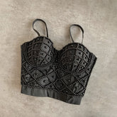 Top tipo corsé con cuentas estilo gótico