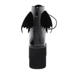 Gothic Fledermaus-Plateaustiefel mit Schnürung