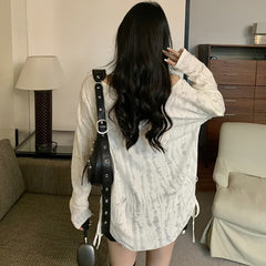 Gothic Grunge Distressed Baggy Pullover