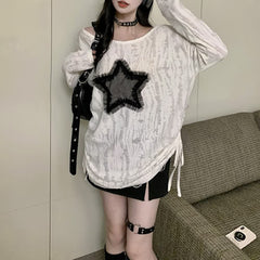 Gothic Grunge Distressed Baggy Pullover