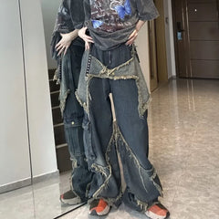 Vaqueros holgados estilo cargo estilo grunge gótico