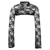 Gothic Lace Long Sleeve Shrug Top