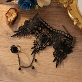 Pulsera de anillo de encaje gótico