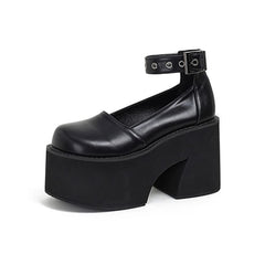 Gothic Lolita Ankle Strap Platform Mary Janes