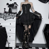 Gothic Lolita Off The Shoulder High Low Dress
