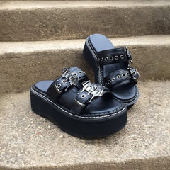 Gothic Nocturnal Fledermaus Plateau Sandalen