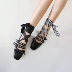 Gothic Punk Ballet Flats