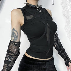 Gothic Punk Crop Tank Top