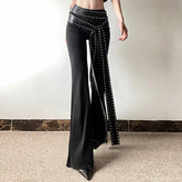 Gothic Punk High Waist Flare Pants