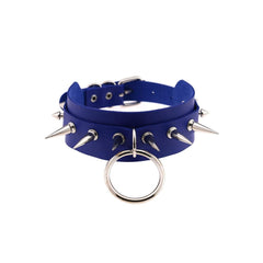 Gothic Punk Halsband mit O-Ring und Spikes
