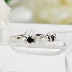 Pendientes de calavera gótica