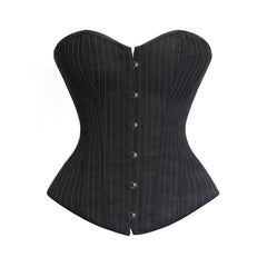 Gothic Stripe Hourglass Overbust Corset