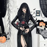 Gothic Velvet Fringe Shrug Top