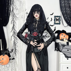 Gothic Velvet Fringe Shrug Top