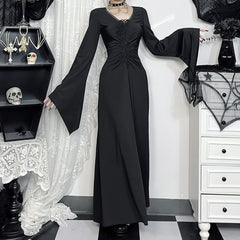 Gothic Witch Long Sleeve Maxi Dress
