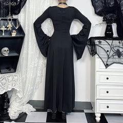 Gothic Witch Long Sleeve Maxi Dress