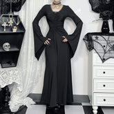 Gothic Witch Long Sleeve Maxi Dress