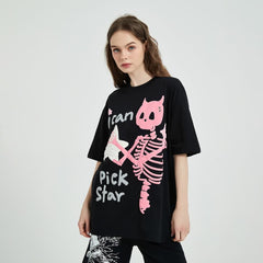I Can Pick Star Pastel Goth Skeleton T-shirt