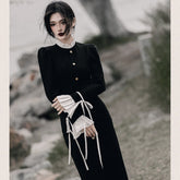 Vestido de Academia Oscuro de Bruja Negra de Vamp Lady